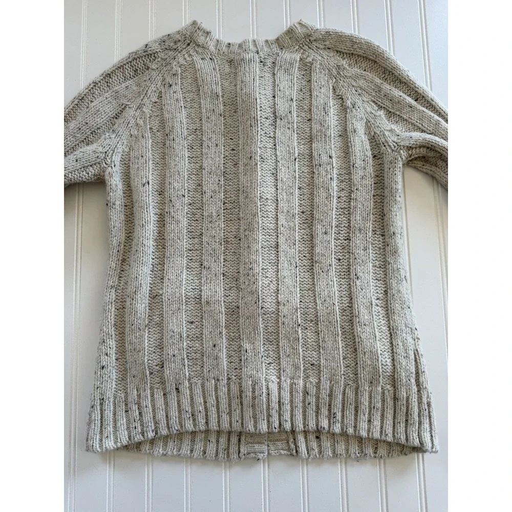 Relativity Womens PM Cream Cable Knit Cardigan Toggle‎ Wool Blend Y2K